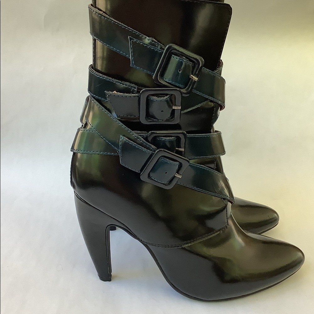 Jeffrey Campbell Black Leather Boots 7.5 - Picture 4 of 9